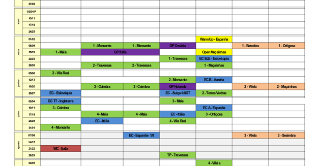 Calendário Oficial 2021